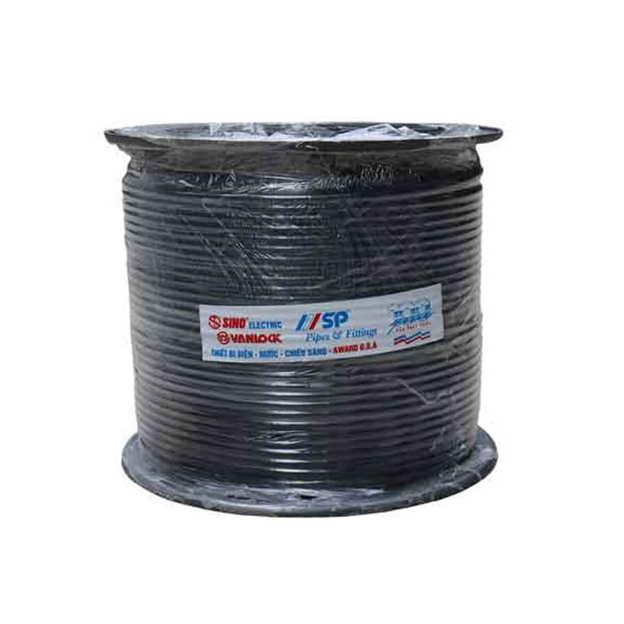 Cáp đồng trục RG6 (5C-FB) lõi CCS 80 sợi màu đen SINO RG6/5C-FB/CCS/80/SP